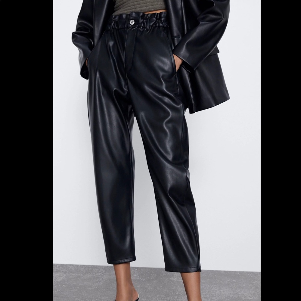 Zara faux leather pants NWT
